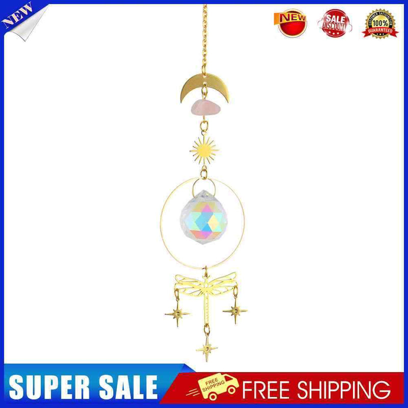 #A Crystal Wind Chime Prism Catchers Hanging Ornament Curtain Home Garden Pendan