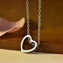Accessories Choker Charm Necklace LOVE Heart Pendant Stainless Steel Chain