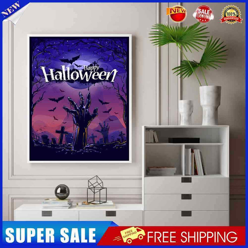 Halloween Cross and Hands Oil Paint By Numbers Kit Frameless Drawing Pictur