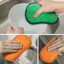 2 Sided Sponge Cleaning Cloth Kitchenware Pan Dish Scouring Pad Kitchen Gad