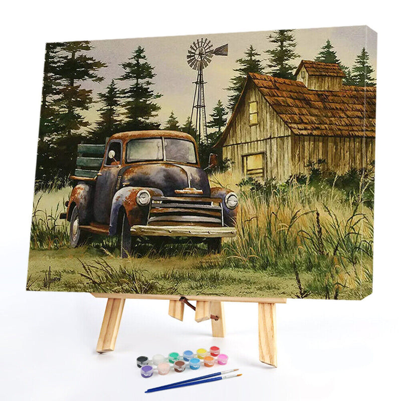 Painting By Numbers Kit DIY Automobile Canvas Oil Wall Art Picture Ornaments
