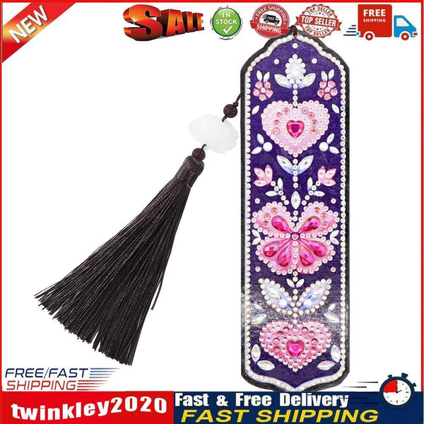 DIY Heart Butterfly Special Shaped Diamond Painting Bookmark Cross Stitch Newly