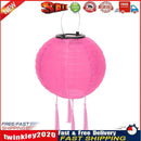 Solar Nylon Lantern Lamp Waterproof Hanging Light Festival Decor (Rose) Newly