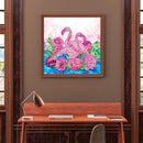 5D DIY Partial Special Shaped Drill Diamond Painting Pink Swan Home Decor