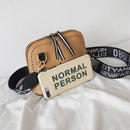 Girls Shell Leather Crossbody Shoulder Bags Wide Shoulder Strap Messenger Bags