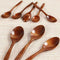 18CM HighQuality Wave Wood Spoon Flatware Kitchen Tool Stir Soup Dessert C4O7