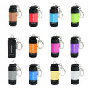 12PCS Pocket LED Torch Lamp USB Rechargeable Mini Keychain Camping Flashlight