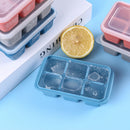 Ice Tray Mould Silicone Soft Bottom Square Ice Cube Mold with Lid Accessories