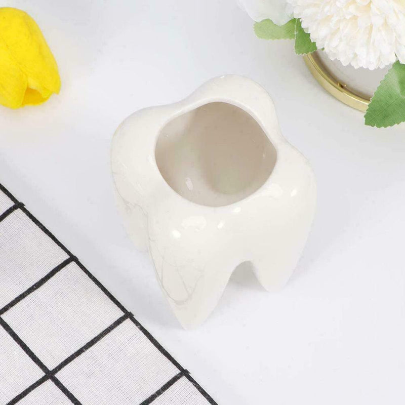 Tooth Shaped Ceramic Flower Pot Planter Plant Holder 7Y6R Succulen Flower Y0N9
