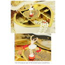 Romantic Love Heart Ballerina Music Box Jewelry Storage Case (White) Newly