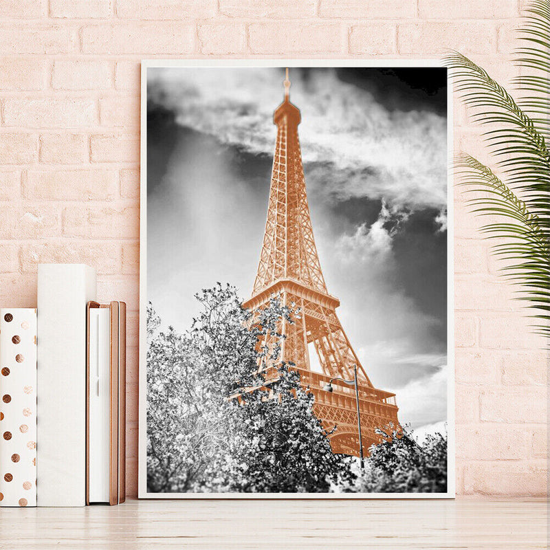 5D Diamond Painting Kit DIY Eiffel Tower Full Round Drill Mosaic Pictures Newly