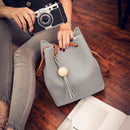 Women PU Leather Messenger Satchel Crossbody Shoulder Bag Handbag Gray