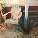 Rustic Sculpture, Metal Agave,  DIY Iron Art Statue Plant for Garden (Blue)