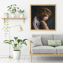 Little Angel Drawing Frameless DIY Oil Paint by Numbers Canvas Home Decor Newly