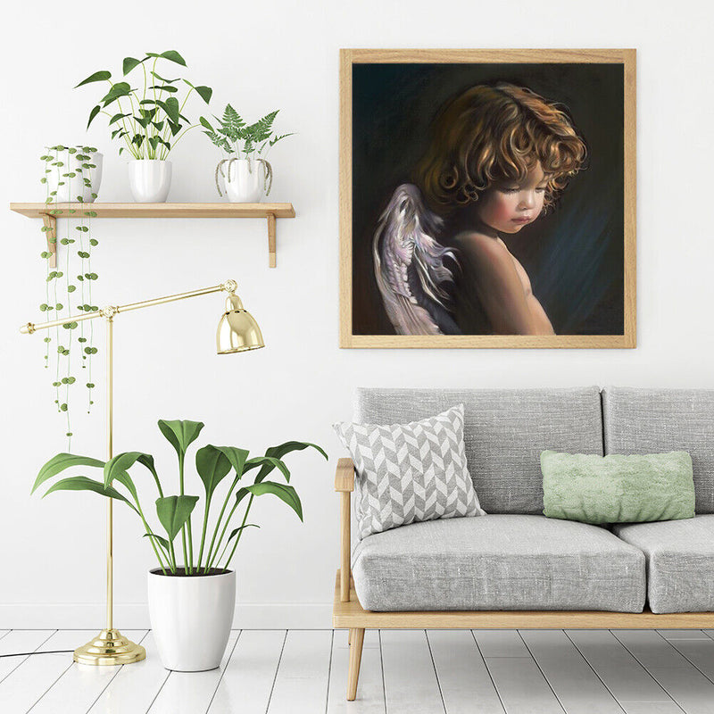 Little Angel Drawing Frameless DIY Oil Paint by Numbers Canvas Home Decor Newly