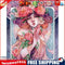 Oil Paint By Numbers Girl Dressed By Flower Coloring Picture Drawing L451