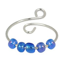 7PCS Stress Creativity Anxiety Ring Beaded Jewelry Rotate Beads Rings, E1G9