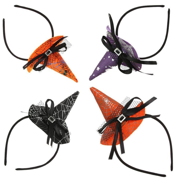 Witch Hat Decor Headwear Halloween Headband Party Hairband Performance Props