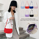 3pcs Casual Handbag Simple Nylon Daily Female Totes Shoulder Bags(Purple)