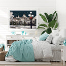 Castle in Snow Colouring Oil Canvas Picture DIY Hand Painted Paint By Number Kit