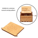 Retro Wood Board Accessories for Hand Cranked Music Box Xmas Child Kid Gift