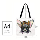 Hair circle dog Printed Shoulder Shopping Bag Casual Large Tote Handbag