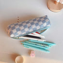 2pcs Makeup Case Knitting Pencil Case Hit Color Makeup Pouch for Weekend Holiday