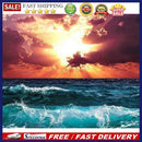 Painting By Numbers Kit DIY Waves Clouds Canvas Oil Wall Art Picture Orname