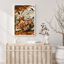 Full Embroidery Stamped Baby leopard DIY 11CT Eco-Cotton Thread Cross Stitc