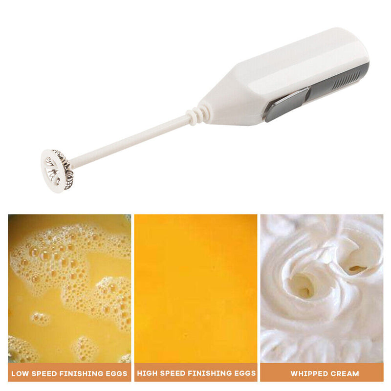 Electric Milk Frother Automatic Handheld Whisk Coffee Frother Egg Beater UK