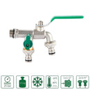 #A 1/2 inch Double Valve Outlet Nozzle Water Heads Anti-rust Water Hose Connecto