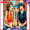 3 Fashion Sisters Hand Painted Picture DIY Kit Oil Paint By Numbers Set No Frame