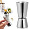 Steel Double Single Shot Measure Spirit Bar Cocktail Cup Drink T5X2