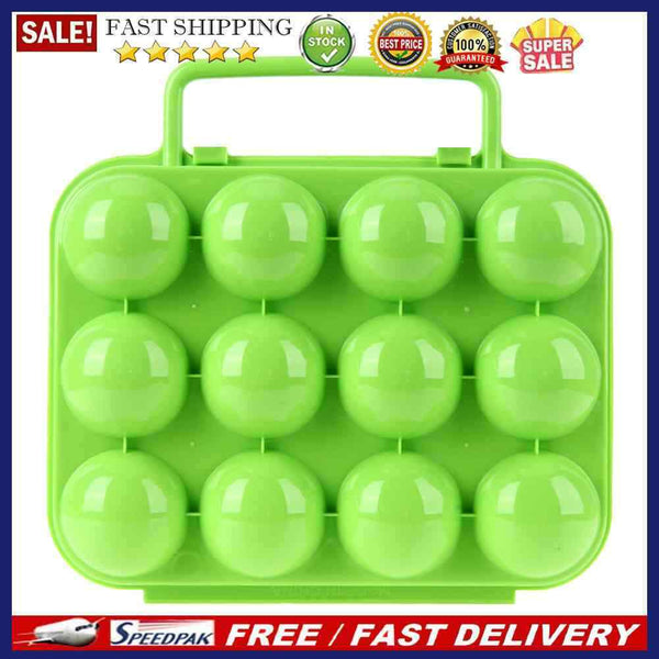 12 Grid Egg Storage Box Portable Egg Holder Container for Outdoor Camping Pic