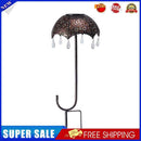 Solar Garden Lights aterproof Plug Umbrella Art Lamp Yard Decor (Bronze)