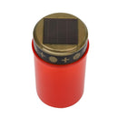 Grave Electronic LED Candle Lamp Flameless Solar Decorative Tea Light (Red)