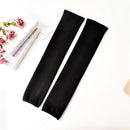 2pcs Warm Women Socks Leg Warmers Leisure Long Thigh High Socks (Black)