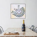 DIY Peafowl Special Shaped Diamond Painting Cross Stitch Clock Home Decor