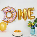 Boy Girl Party Banner Decor One Letter Donut Foil Balloons Set 1st Birthday