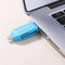 USB2.0 Micro USB OTG Card Reader for TF SD Memery Card for PC Phone (Blue)