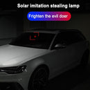 Solar USB Powered Car LED Alarm Light Anti-Theft Warning Flash Lamp (Blue)