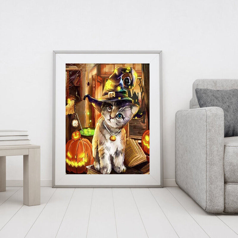Digital Oil Painting Hand Painted Canvas Halloween Animals Art Wall Decoration