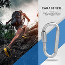 1pc Camping Climbing Carabiner 8cm D-shaped with Nut Hanging Buckle (Grey) Newly