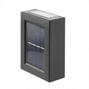 8pcs LED Solar Light Outdoor Wall Lamp for Garden Yard Decor (White Light)