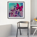 Full Square Drill Mosaic Poster 5D DIY Diamond Painting Color Butterfly Kit