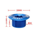 MUQZI CNC MTB Road Bike M19 Crank Cover Screws Crankset Bolt Cap (Blue)