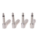 6.35mm L-shape Jack Right Angle Male Mono Plug Connector For Guitar Audio