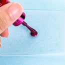 Set Polish Print Transfer Template With Plastic Scraper Silicone Nail Stamper