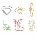 Stationery Metal Clamp Boxed shape Folder Memo Clamp Color Paper Clip