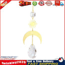 Hanging Crystal Light Catcher Metal Moon Sun Garden Wall Wind Chime (60) Newly